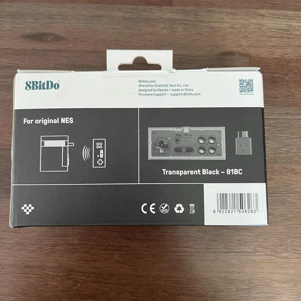 8Bitdo N30 2.4G Wireless Gamepad for NES - Transparent Black | BRAND NEW